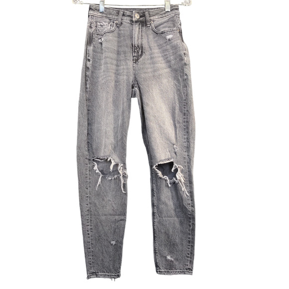 American Eagle Outfitters Women's Skinny Jeans Gray 00 Distressed Charcoal Wash - Picture 1 of 11